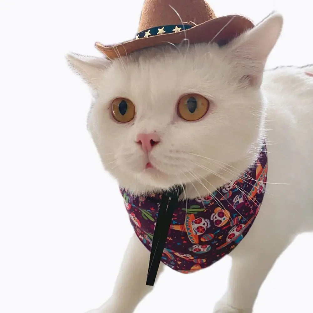 Sombrero de vaquero británico para mascotas