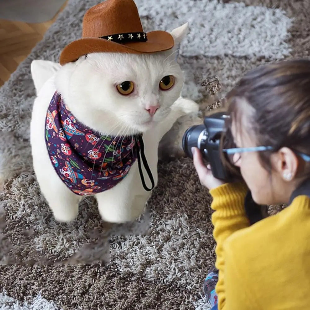 Sombrero de vaquero británico para mascotas