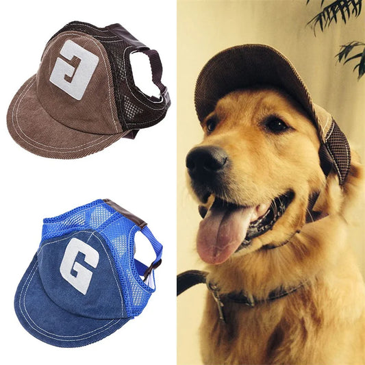 Dog Sunscreen Hat: Adjustable Baseball Cap with Ear Holes